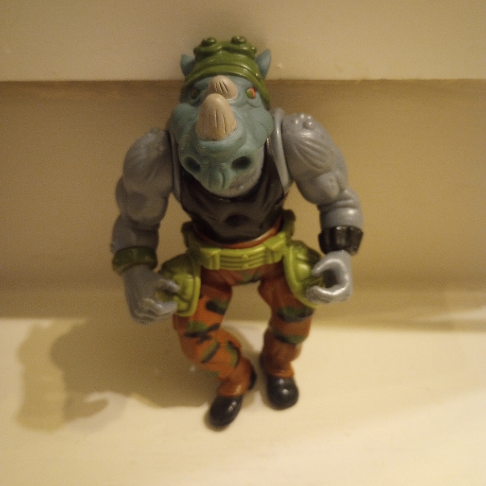 Teenage Mutant Ninja Turtles Vintage Rare Playmates 1988 Rocksteady Figure